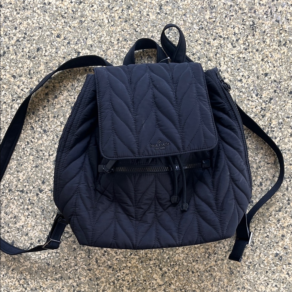 Kate Spade Quilted Black Backpack